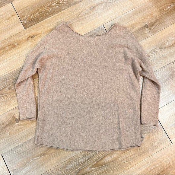 VINCE Wool Cashmere Boatneck Beige Sweater - Picture 4 of 4